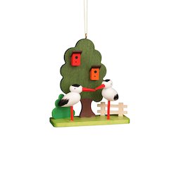 Ornament - Stork Couple At Tree