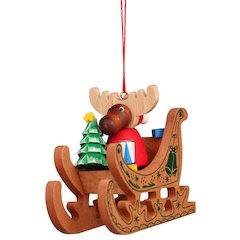 Ornament - Moose In Sled