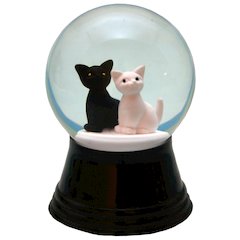 Snowglobe - Small Two Cats