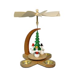 Pyramid - Snowmen Musicians -11"H X 8"W X 8"D