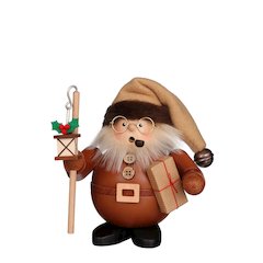 Incense Burner - Santa With Lantern (Natural)