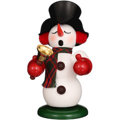 Incense Burner - Snowman With Bell