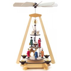 Dregno Pyramid With Nativity Scene, Wisemen, And Shepherd On 3 Different Levels