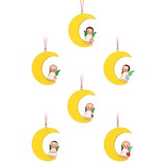 Ornament - Angels On Moon Set Of 6