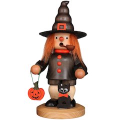 Smoker - Halloween Witch With Pumpkin And Cat