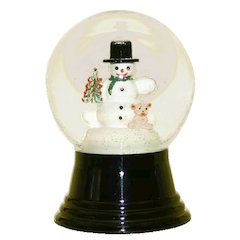 Snowglobe - Medium Snowman With Bear