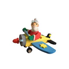 Ornament - Santa Flying Plane