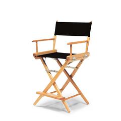 Telescope Casual World Famous Balcony Height Director Chair With Varnish Finish and Black Fabric