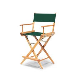 Telescope Casual World Famous Balcony Height Director Chair With Varnish Finish and Forest Green Fabric