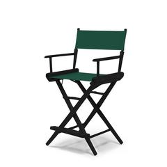 Telescope Casual World Famous Balcony Height Director Chair With Black Finish and Forest Green Fabric