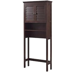 Espresso Space Saver Bathroom Vanity with Anti-Tip Hardware