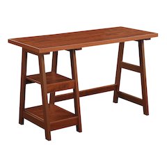 Designs2Go Trestle Desk with Shelves