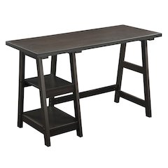 Designs2Go Trestle Desk with Shelves