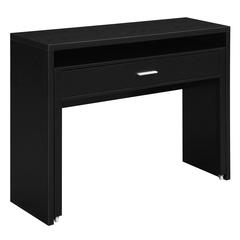 Newport JB Console/Sliding Desk with Drawer and Riser, Black