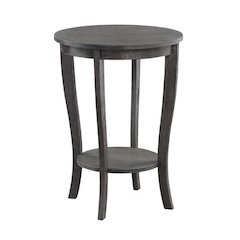 Vintage-Style Round End Table for Living Room or Bedroom