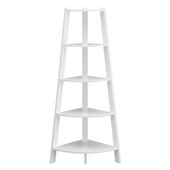 Newport 5 Tier Wide Corner Bookcase, White