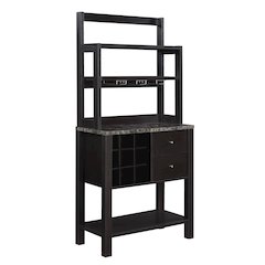 Newport 2 Drawer Serving Bar with Wine Rack and Shelves