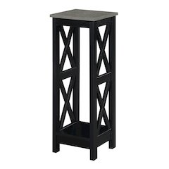 Oxford 2 Tier Tall Plant Stand Cement/Black