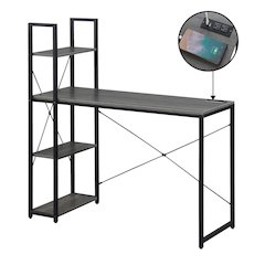 Designs2Go Office Workstation Desk with 2 Outlets & 2 USB Ports