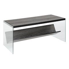 SoHo Glass Coffee Table with Shelf