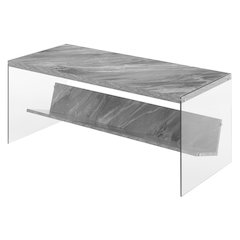 SoHo Glass Coffee Table with Shelf