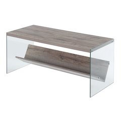 SoHo Glass Coffee Table with Shelf
