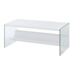 SoHo Glass Coffee Table with Shelf