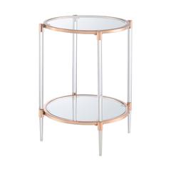 Royal Crest 2 Tier Acrylic Glass End Table