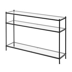 Royal Crest 3 Tier Glass Console Table