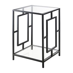 Town Square Metal End Table with Shelf