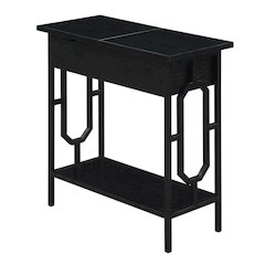 Flip Top End Table with Integrated Charging Station for Modern Living