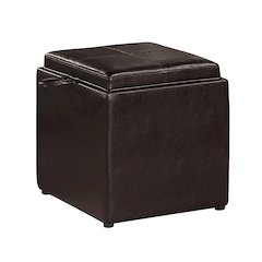 Park Avenue Single Ottoman with Stool and Reversible Tray