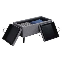 Designs4Comfort Magnolia Storage Ottoman with Trays