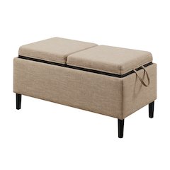 Designs4Comfort Magnolia Storage Ottoman with Reversible Trays
