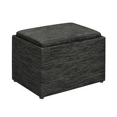 Designs4Comfort Accent Storage Ottoman with Reversible Tray