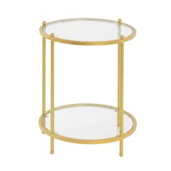 Round Two-Tier End Table with Modern Design and Sturdy Frame