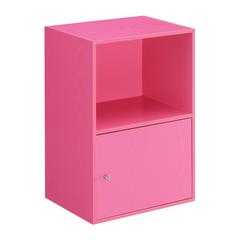Xtra Storage 1 Door Cabinet with Shelf, Pink
