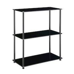 Designs2Go Classic Glass 3 Tier Bookshelf