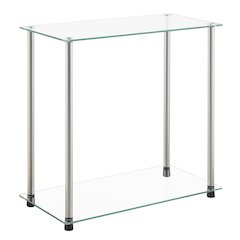 Designs2Go Classic Glass 2 Tier Chairside End Table