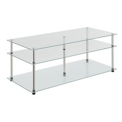 Designs2Go Classic Glass 3 Tier Coffee Table