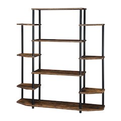 Contemporary Modern Wall Unit Bookshelf with Multiple Shelves and Sleek Design