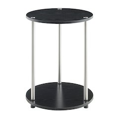 Designs2Go No Tools 2 Tier Round End Table
