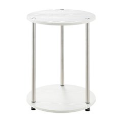 Designs2Go No Tools 2 Tier Round End Table