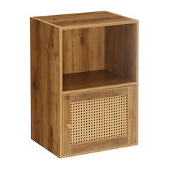 Xtra Storage Weave 1 Door Cabinet with Shelf, Brown