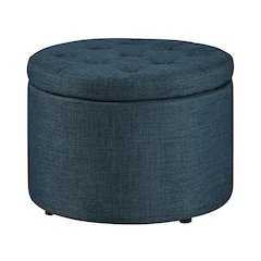 Designs4Comfort Round Shoe Storage Ottoman