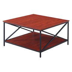 Tucson Metal Square Coffee Table with Shelf