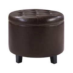 Designs4Comfort Round Storage Ottoman
