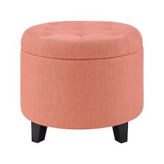 Designs4Comfort Round Storage Ottoman