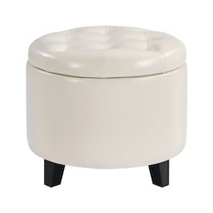 Designs4Comfort Round Storage Ottoman