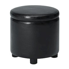 Designs 4 Comfort Round Accent Storage Ottoman with Reversible Tray Lid